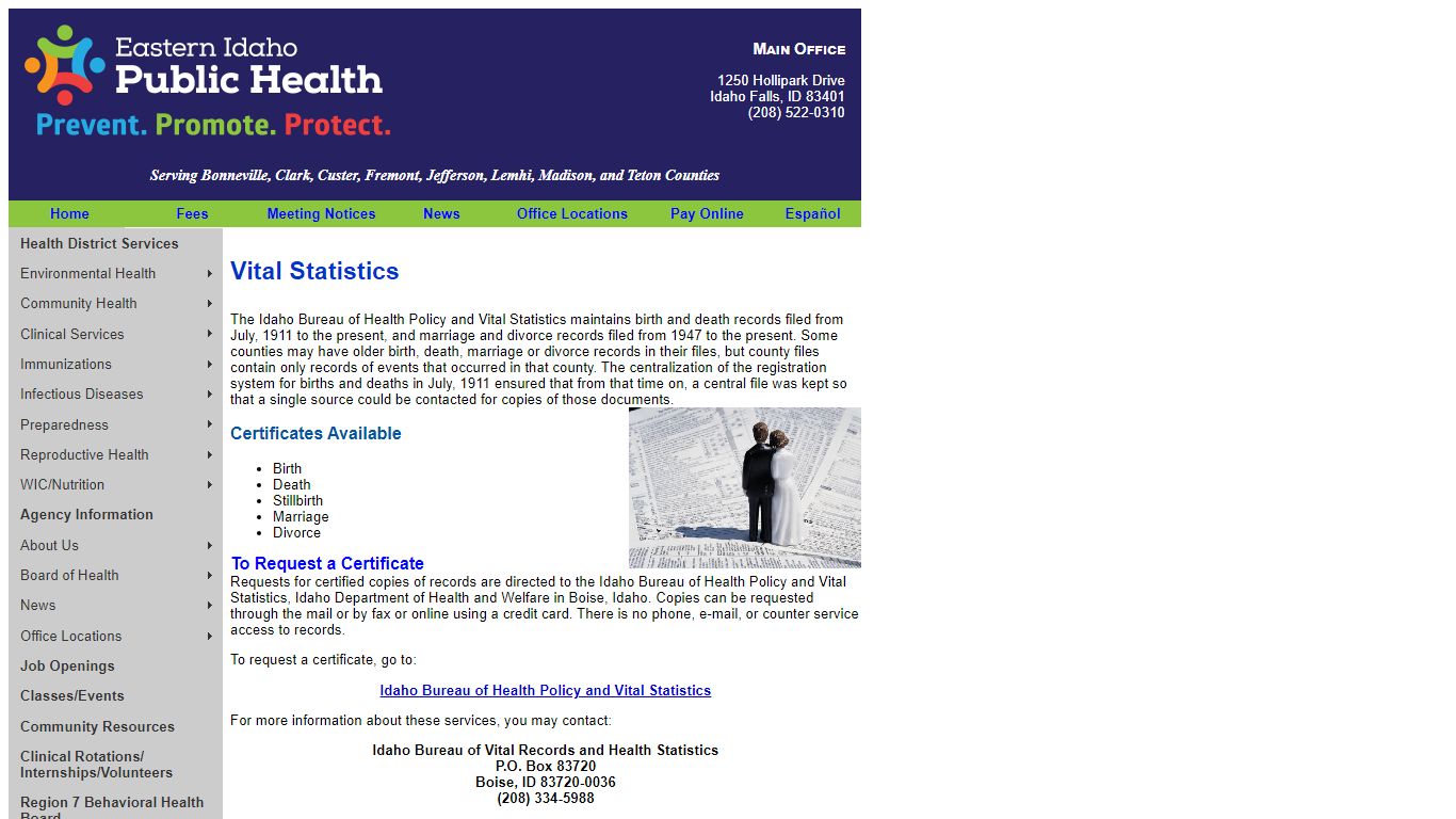 Vital Statistics - Idaho